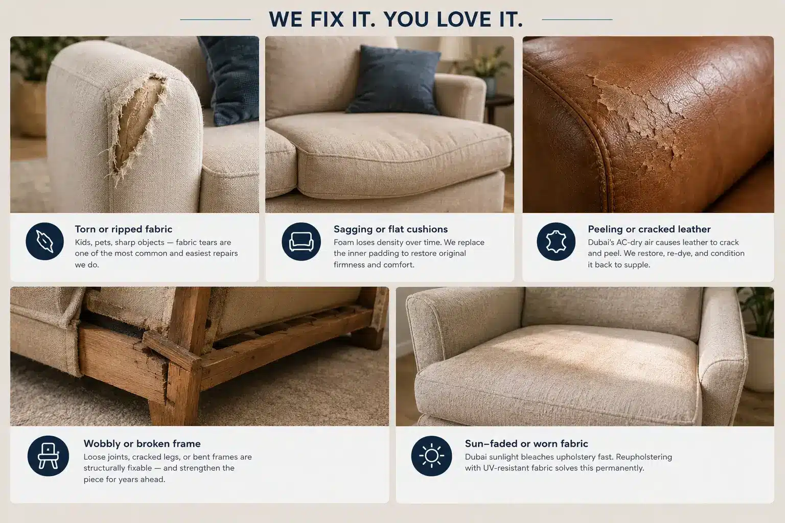 couch repair dubai