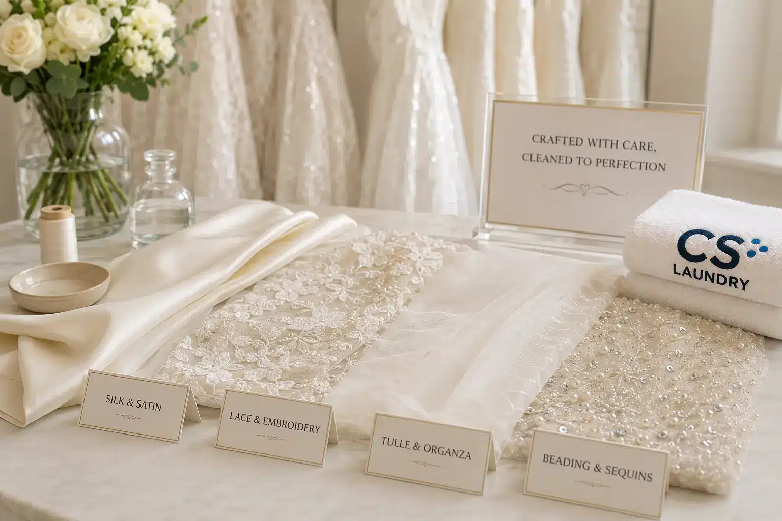 wedding fabric details